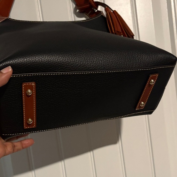 Dooney & Bourke Black and Brown Hobo Bag - Picture 4 of 15